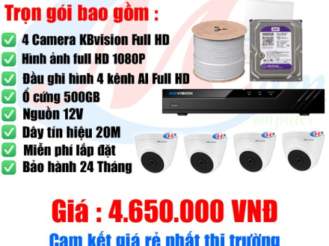  Lắp đặt camera trọn gói