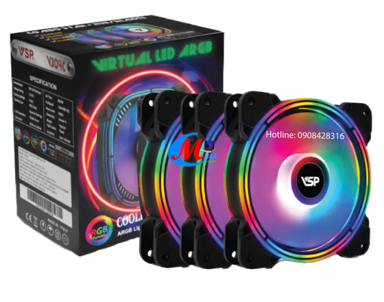 BỘ KIT 3 FAN VSP LED ARGB V308C