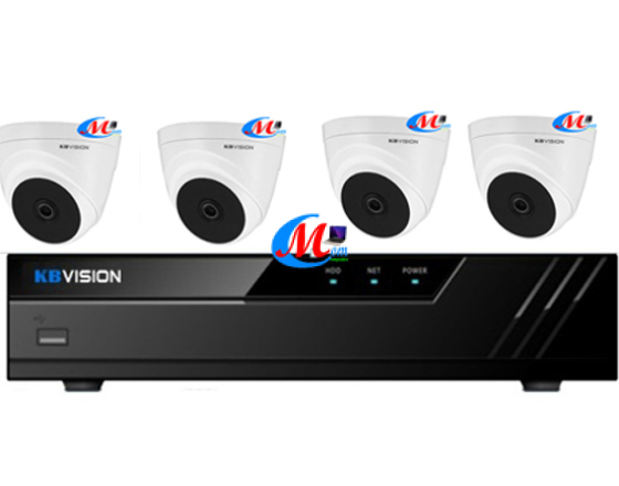 Bộ 4 camera KBVISION có dây 