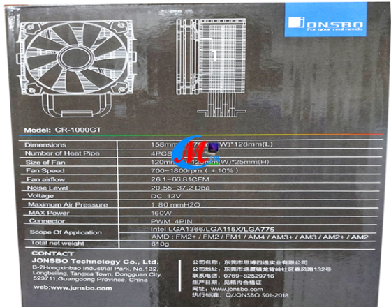 Tản CPU CR 1000 GT ( LED ARGB) Đồng bộ HUB 